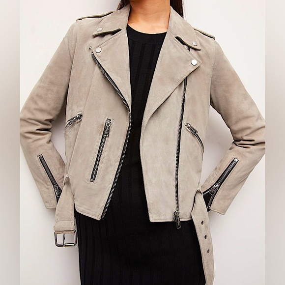 ALLSAINTS SUEDE BALFERN BIKER JACKET - Picture 8 of 17